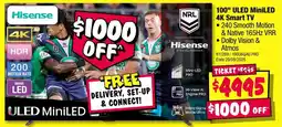 JB Hi-Fi 100" ULED MiniLED 4K Smart TV offer