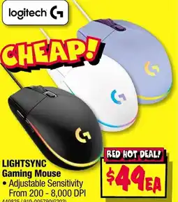 JB Hi-Fi Lightsync gaming mouse offer