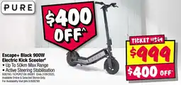 JB Hi-Fi Escape Black 900W Electric Kick Scooter offer