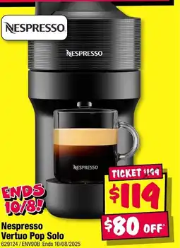 JB Hi-Fi NESPRESSO Vertuo Pop Solo offer