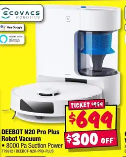 JB Hi-Fi Deebot n20 pro plus robot vacuum offer