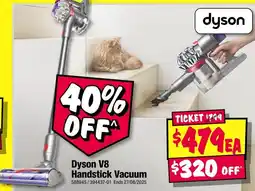 JB Hi-Fi Dyson V8 Handstick Vacuum offer