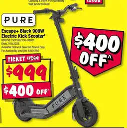 JB Hi-Fi Escape Black 900W Electric Kick Scooter offer
