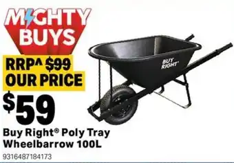 Mitre 10 Poly Tray Wheelbarrow offer