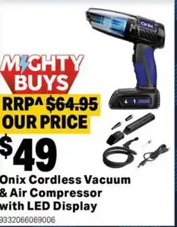 Mitre 10 Onix Cordless Vacuum & Air Compressor with LED Display offer