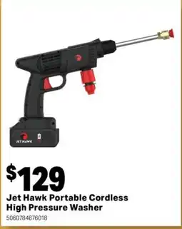 Mitre 10 Jet Hawk Portable Cordless High Pressure Washer offer