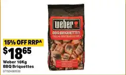 Mitre 10 Weber bbq briquettes offer