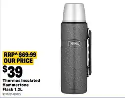 Mitre 10 Thermos Insulated Hammertone Flask offer