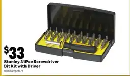 Mitre 10 Stanley 31Pce Screwdriver Bit Kit with Driver offer