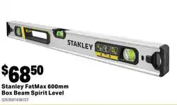 Mitre 10 Stanley FatMax Box Beam Spirit Level offer