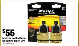 Mitre 10 Master Lock Excell Padlock offer