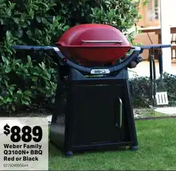 Mitre 10 Weber Family Q3100N+ BBQ Red or Black offer
