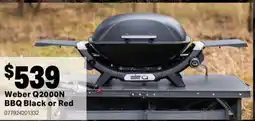 Mitre 10 Weber Q2000N BBQ Black or Red offer