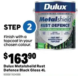 Mitre 10 Dulux Metalsheild Rust Defence Black Gloss offer