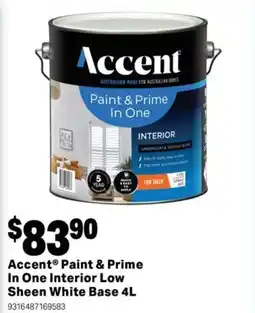 Mitre 10 Accent Paint & Prime In One Interior Low Sheen White Base offer