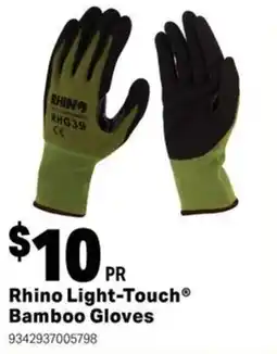 Mitre 10 Rhino Light-Touch Bamboo Gloves offer