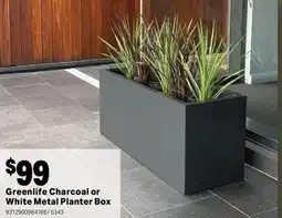 Mitre 10 Greenlife Charcoal or White Metal Planter Box offer