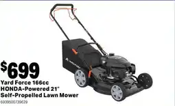 Mitre 10 Yard force 166cc honda-powered 21" self-propelled lawn mower offer