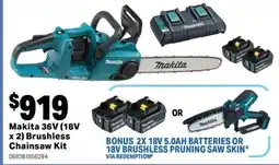Mitre 10 Brushless Chainsaw Kit offer