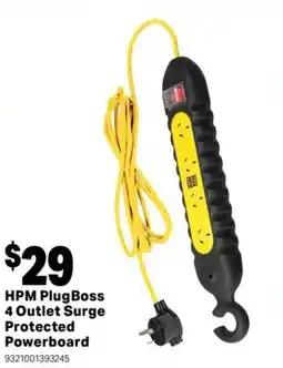 Mitre 10 HPM Plug Boss 4 Outlet Surge Protected Powerboard offer