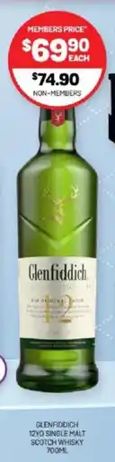 Harry Brown Glenfiddich 12yo single malt scotch whisky offer