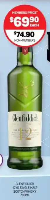 Harry Brown Glenfiddich 12yo single malt scotch whisky offer