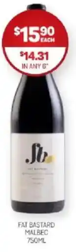 Harry Brown FAT BASTARD MALBEC offer