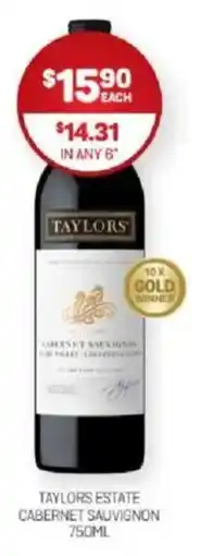Harry Brown Taylors estate cabernet sauvignon offer
