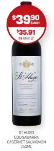Harry Brown St hugo coonawarra cabernet sauvignon offer
