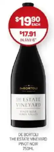 Harry Brown De bortoli the estate vineyard pinot noir offer