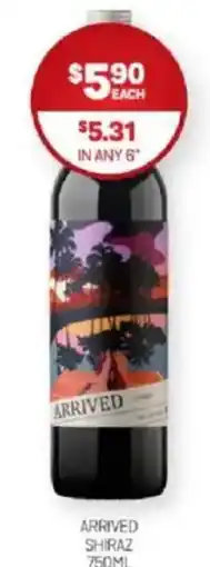 Harry Brown Arrived shiraz offer