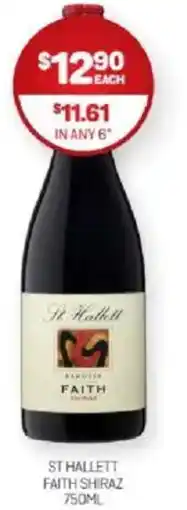 Harry Brown St hallett faith shiraz offer