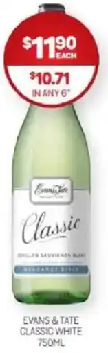 Harry Brown Evans & tate classic white offer