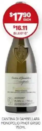 Harry Brown Cantina di gambellara monopolio pinot grigio offer