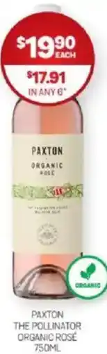 Harry Brown Paxton the pollinator organic rosé offer