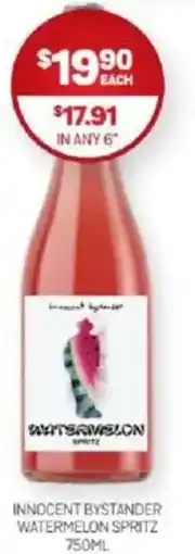 Harry Brown Innocent bystander watermelon spritz offer
