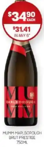 Harry Brown Mumm marlborough brut prestige offer