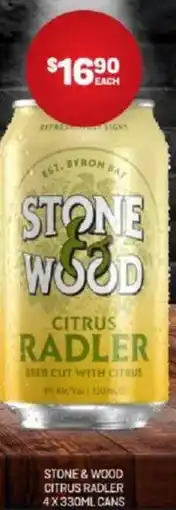 Harry Brown Stone & wood citrus radler offer