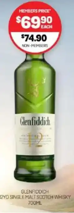 Harry Brown Glenfiddich 12yo single malt scotch whisky offer