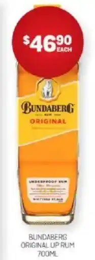 Harry Brown Bundaberg original up rum offer