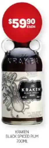 Harry Brown Kraken black spiced rum offer