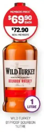Harry Brown Wild turkey 81 proof bourbon offer