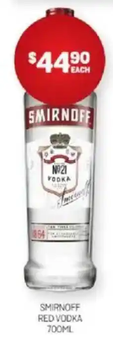 Harry Brown Smirnoff red vodka offer