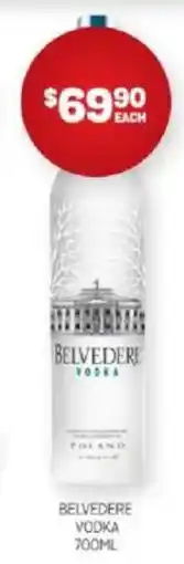 Harry Brown Belvedere vodka offer