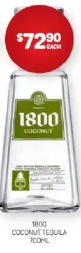 Harry Brown 1800 coconut tequila offer