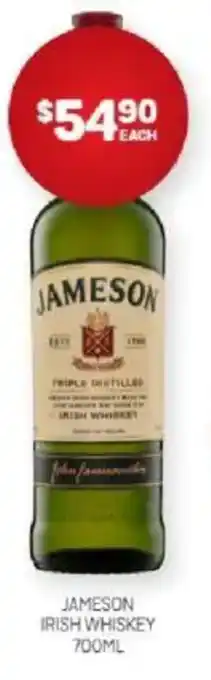 Harry Brown Jameson irish whiskey offer