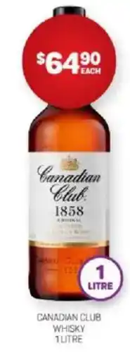 Harry Brown Canadian club whisky offer