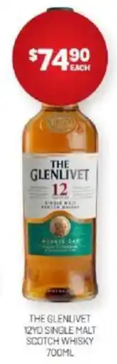 Harry Brown The glenlivet 12yo single malt scotch whisky offer