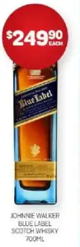 Harry Brown Johnnie walker blue label scotch whisky offer