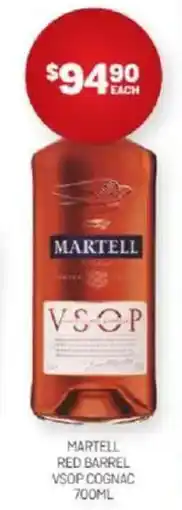 Harry Brown Martell red barrel vsop cognac offer